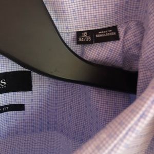 Hugo Boss Men Sharp Fit Dress Shirt Size 18 34/35